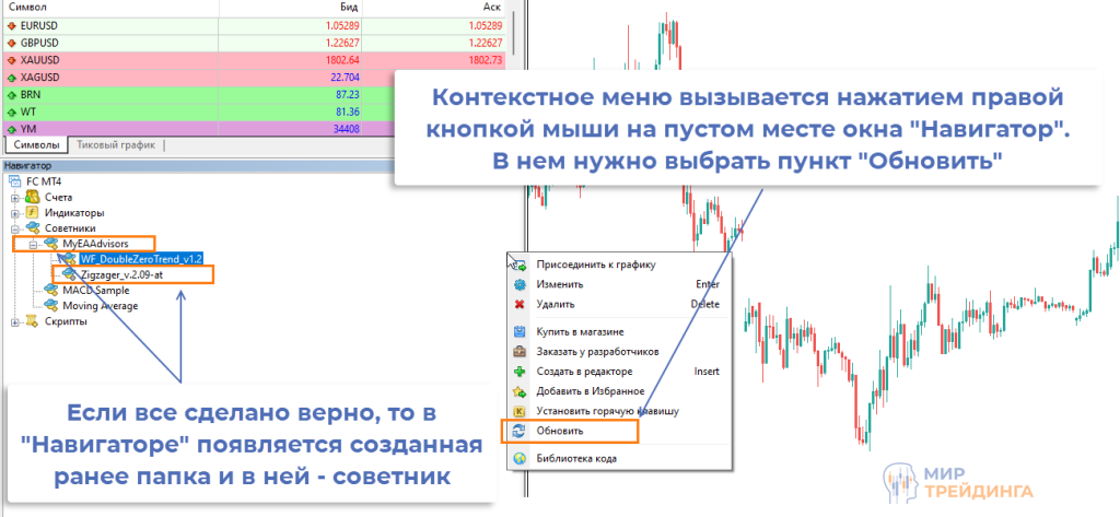 Установка советника Zigzager Новигатор Zigzager Новигатор